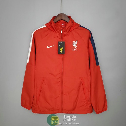 Liverpool Chaqueta Rompevientos Blanco Rojo Negro 2021/2022