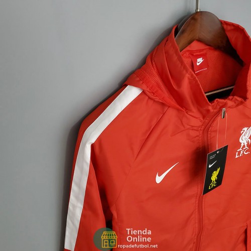 Liverpool Chaqueta Rompevientos Blanco Rojo Negro 2021/2022