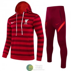 Liverpool Sudadera Capucha Rojo II + Pantalon Rojo 2021/2022