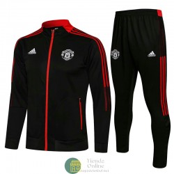 Manchester United Chaqueta Negro III + Pantalon Negro 2021/2022