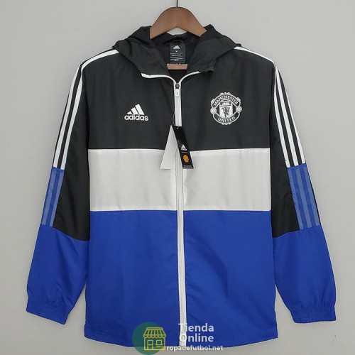 Manchester United Chaqueta Rompevientos Negro Azul I 2022/2023