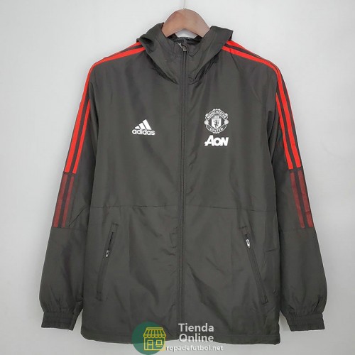 Manchester United Chaqueta Rompevientos Negro I 2021/2022