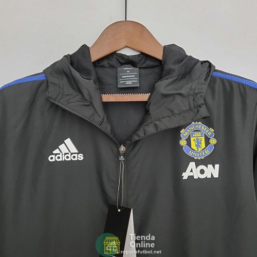 Manchester United Chaqueta Rompevientos Negro II 2022/2023