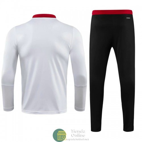 Manchester United Sudadera De Entrenamiento Blanco III + Pantalon Negro 2021/2022