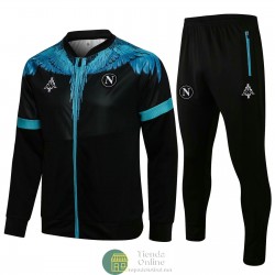 Napoli Kappa x Marcelo Burlon Chaqueta Negro + Pantalon Negro 2021/2022