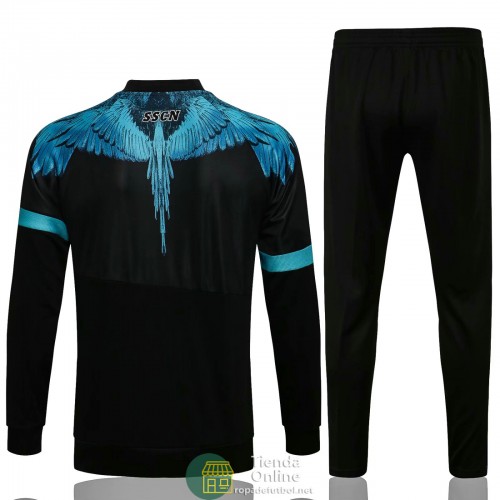 Napoli Kappa x Marcelo Burlon Chaqueta Negro + Pantalon Negro 2021/2022