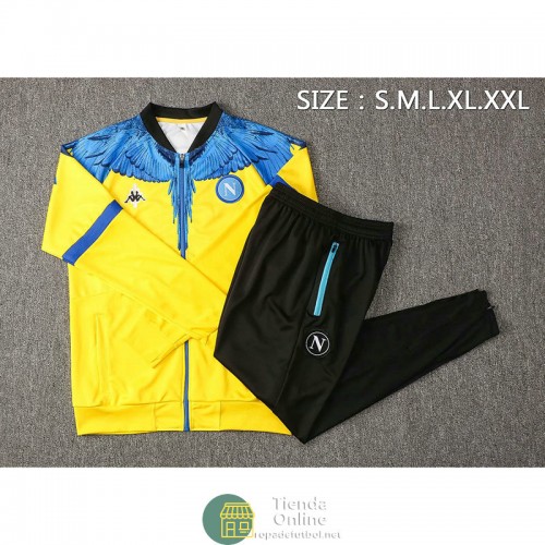 Napoli Kappa x Marcelo Burlon Chaqueta Amarillo + Pantalon 2021/2022