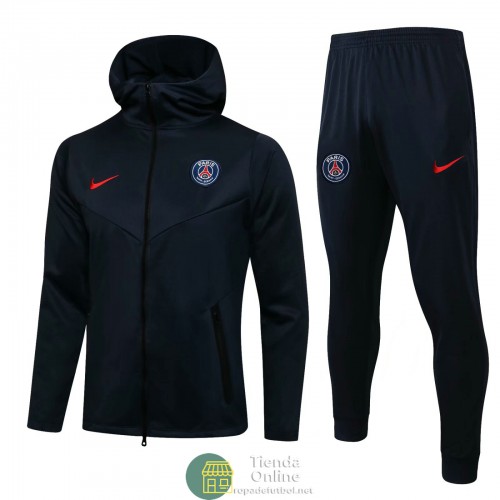 PSG Chaqueta Capucha Royal + Pantalon Royal 2021/2022