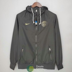 PSG Chaqueta Rompevientos Negro Golden 2021/2022