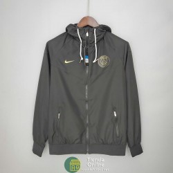 PSG Chaqueta Rompevientos Negro Golden 2021/2022