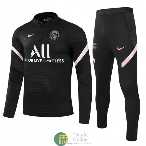 PSG Sudadera De Entrenamiento Negro + Pantalon Negro 2021/2022