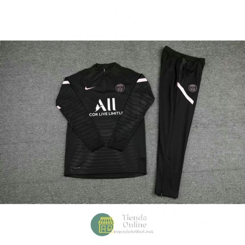 PSG Sudadera De Entrenamiento Negro + Pantalon Negro 2021/2022