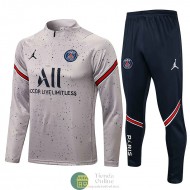 PSG Sudadera De Entrenamiento Light Gris Dots + Pantalon 2021/2022