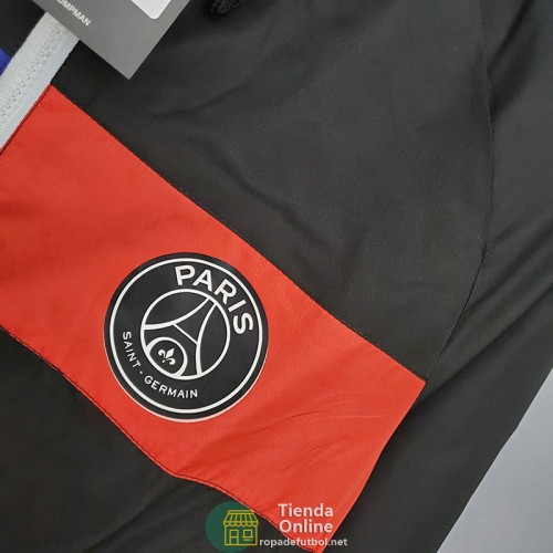 PSG x JORDAN Chaqueta Rompevientos Negro Azul Rojo 2021/2022