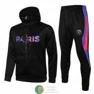 PSG x Jordan Chaqueta Capucha Negro I + Pantalon Negro 2021/2022