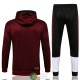 PSG x Jordan Chaqueta Capucha Burgundy + Pantalon Negro 2021/2022