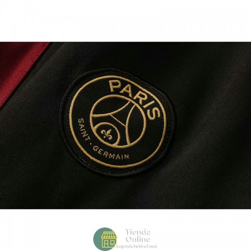 PSG x Jordan Chaqueta Capucha Burgundy + Pantalon Negro 2021/2022