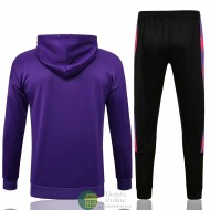 PSG x Jordan Chaqueta Capucha Purple+ Pantalon Negro 2021/2022