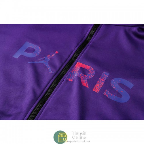 PSG x Jordan Chaqueta Capucha Purple+ Pantalon Negro 2021/2022