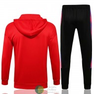 PSG x Jordan Chaqueta Capucha Rojo + Pantalon Negro 2021/2022