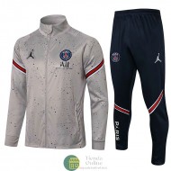 PSG x Jordan Chaqueta Gris Spots + Pantalon Armada 2021/2022