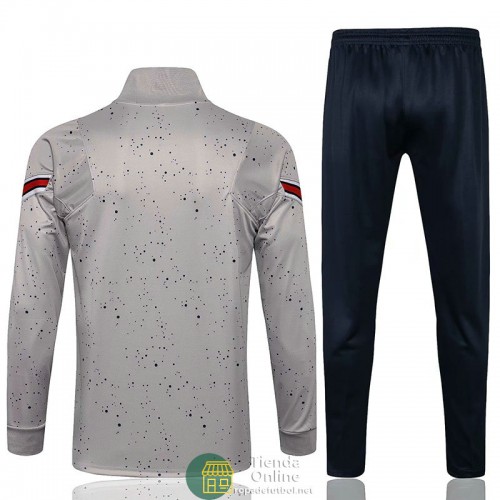 PSG x Jordan Chaqueta Gris Spots + Pantalon Armada 2021/2022