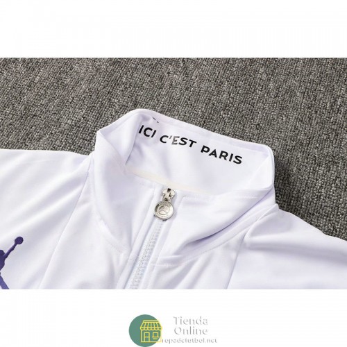 PSG x Jordan Chaqueta Blanco Negro Streak + Pantalon Negro 2021/2022