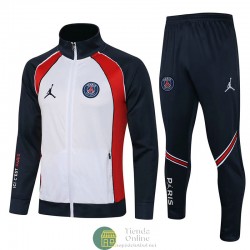 PSG x Jordan Chaqueta Blanco Armada + Pantalon Armada 2021/2022