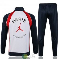 PSG x Jordan Chaqueta Blanco Armada + Pantalon Armada 2021/2022