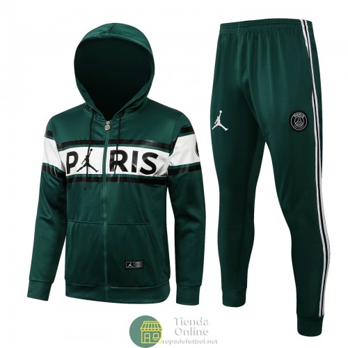 PSG x Jordan Sudadera Capucha Verde+ Pantalon 2021/2022