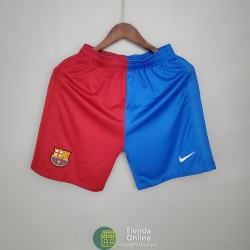 Pantalon Corto Barcelona Primera Equipación Rojo Azul 2021/2022