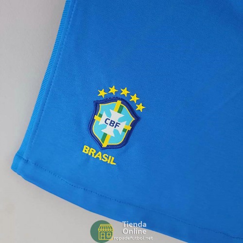 Pantalon Corto Brasil Azul I 2022/2023