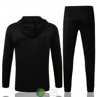 Real Madrid Chaqueta Capucha Negro + Pantalon Negro 2021/2022