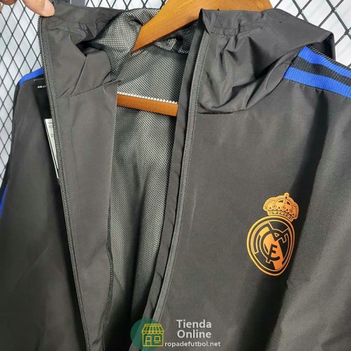 Real Madrid Chaqueta Rompevientos Negro II 2022/2023