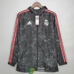 Real Madrid Chaqueta Rompevientos Negro Pattern 2021/2022