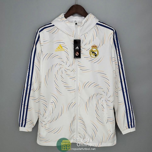 Real Madrid Chaqueta Rompevientos Blanco Streak 2021/2022