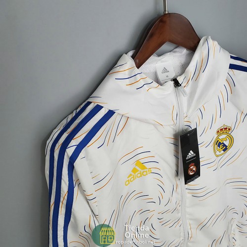 Real Madrid Chaqueta Rompevientos Blanco Streak 2021/2022