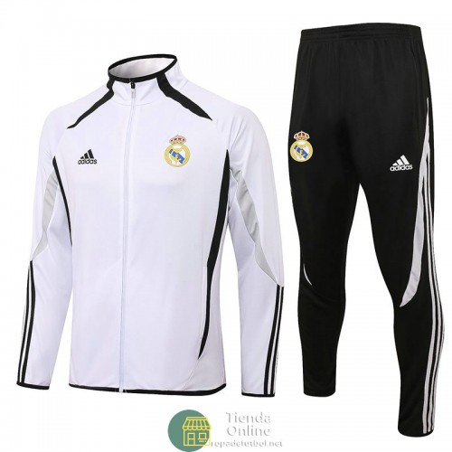 Real Madrid Chaqueta Blanco I + Pantalon Negro I 2022/2023