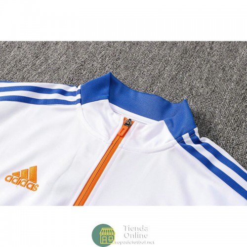 Real Madrid Chaqueta Blanco II + Pantalon Negro II 2021/2022