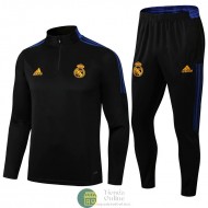 Real Madrid Sudadera De Entrenamiento Negro + Pantalon Negro 2021/2022