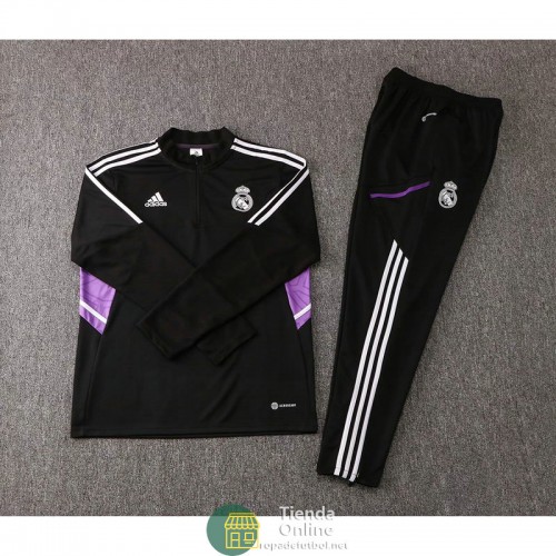 Real Madrid Sudadera De Entrenamiento Negro I + Pantalon Negro I 2022/2023