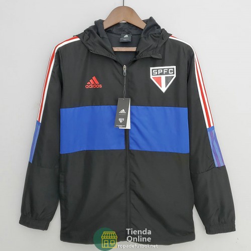 Sao Paulo FC Chaqueta Rompevientos Negro Azul II 2022/2023