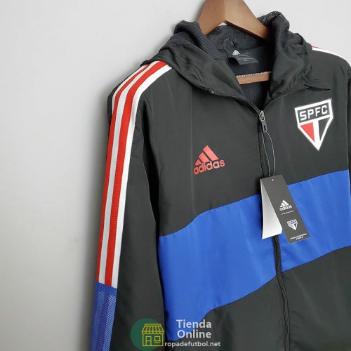 Sao Paulo FC Chaqueta Rompevientos Negro Azul II 2022/2023