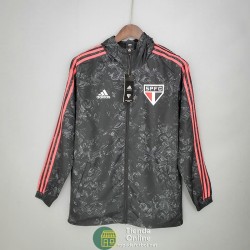 Sao Paulo FC Chaqueta Rompevientos Negro Pattern 2021/2022