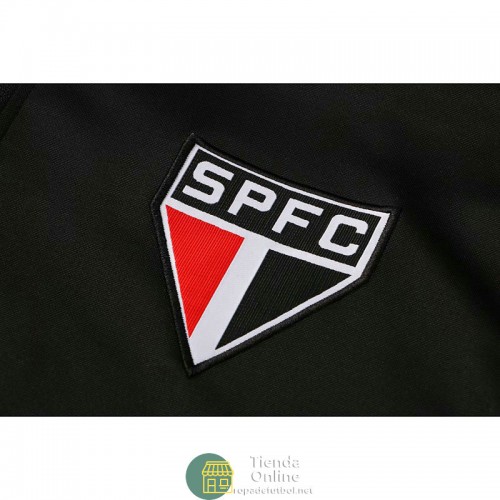 Sao Paulo FC Sudadera De Entrenamiento Negro + Pantalon Negro 2021/2022