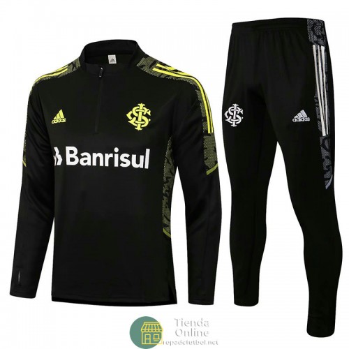 Sport Club Internacional Sudadera De Entrenamiento Negro + Pantalon Negro 2021/2022