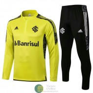 Sport Club Internacional Sudadera De Entrenamiento Amarillo + Pantalon Negro 2021/2022